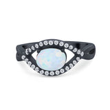 Infinity Shank Wedding Ring Simulated Cubic Zirconia 925 Sterling Silver