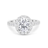 Solitaire Accent Wedding Ring Simulated Cubic Zirconia 925 Sterling Silver