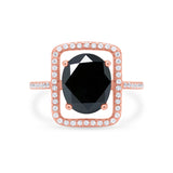 Halo Oval Simulated Cubic Zirconia 925 Sterling Silver Engagement Ring