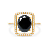Halo Oval Simulated Cubic Zirconia 925 Sterling Silver Engagement Ring