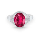 Art Deco Engagement Bridal Ring Simulated Cubic Zirconia 925 Sterling Silver BA1059
