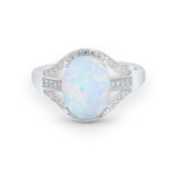 Art Deco Engagement Bridal Ring Simulated Cubic Zirconia 925 Sterling Silver BA1059