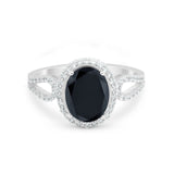 Halo Art Deco Engagement Ring Round Simulated Cubic Zirconia 925 Sterling Silver