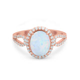 Halo Art Deco Engagement Ring Round Simulated Cubic Zirconia 925 Sterling Silver