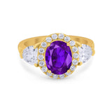 Three Stone Engagement Ring Simulated Cubic Zirconia 925 Sterling Silver BA1067