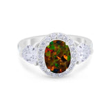 Three Stone Engagement Ring Simulated Cubic Zirconia 925 Sterling Silver BA1067