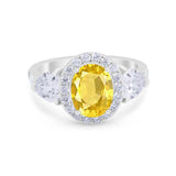 Three Stone Engagement Ring Simulated Cubic Zirconia 925 Sterling Silver BA1067