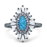 Art Deco Marquise Engagement Ring Cubic Zirconia 925 Sterling Silver