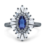 Art Deco Marquise Engagement Ring Cubic Zirconia 925 Sterling Silver