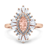 Art Deco Marquise Engagement Ring Cubic Zirconia 925 Sterling Silver