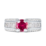 Round Engagement Ring Vintage Style Cubic Zirconia 925 Sterling Silver