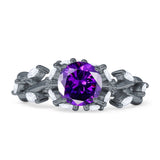 Round Infinity Marquise Vintage Style Floral Ring Cubic Zirconia 925 Sterling Silver
