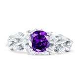 Round Infinity Marquise Vintage Style Floral Ring Cubic Zirconia 925 Sterling Silver