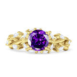 Round Infinity Marquise Vintage Style Floral Ring Cubic Zirconia 925 Sterling Silver