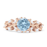 Round Infinity Marquise Vintage Style Floral Ring Cubic Zirconia 925 Sterling Silver