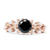 Round Infinity Marquise Vintage Style Floral Ring Cubic Zirconia 925 Sterling Silver