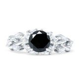 Round Infinity Marquise Vintage Style Floral Ring Cubic Zirconia 925 Sterling Silver