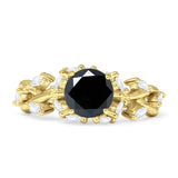Round Infinity Marquise Vintage Style Floral Ring Cubic Zirconia 925 Sterling Silver