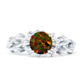 Round Infinity Marquise Vintage Style Floral Ring Cubic Zirconia 925 Sterling Silver