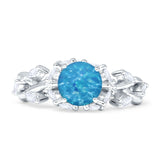 Round Infinity Marquise Vintage Style Floral Ring Cubic Zirconia 925 Sterling Silver