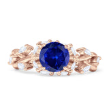 Round Infinity Marquise Vintage Style Floral Ring Cubic Zirconia 925 Sterling Silver