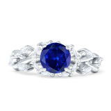 Round Infinity Marquise Vintage Style Floral Ring Cubic Zirconia 925 Sterling Silver