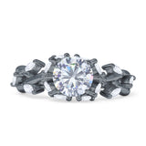 Round Infinity Marquise Vintage Style Floral Ring Cubic Zirconia 925 Sterling Silver