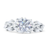 Round Infinity Marquise Vintage Style Floral Ring Cubic Zirconia 925 Sterling Silver