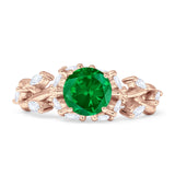 Round Infinity Marquise Vintage Style Floral Ring Cubic Zirconia 925 Sterling Silver