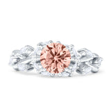 Round Infinity Marquise Vintage Style Floral Ring Cubic Zirconia 925 Sterling Silver