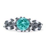 Round Infinity Marquise Vintage Style Floral Ring Cubic Zirconia 925 Sterling Silver
