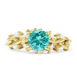 Round Infinity Marquise Vintage Style Floral Ring Cubic Zirconia 925 Sterling Silver