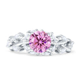 Round Infinity Marquise Vintage Style Floral Ring Cubic Zirconia 925 Sterling Silver