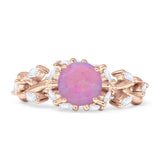 Round Infinity Marquise Vintage Style Floral Ring Cubic Zirconia 925 Sterling Silver