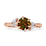 Round Beaded Marquise Vintage Style Cubic Zirconia Engagement Ring 925 Sterling Silver