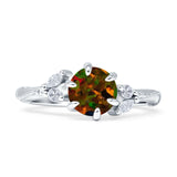 Round Beaded Marquise Vintage Style Cubic Zirconia Engagement Ring 925 Sterling Silver