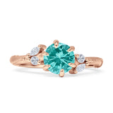 Round Beaded Marquise Vintage Style Cubic Zirconia Engagement Ring 925 Sterling Silver