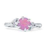 Round Beaded Marquise Vintage Style Cubic Zirconia Engagement Ring 925 Sterling Silver