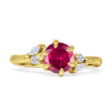 Round Beaded Marquise Vintage Style Cubic Zirconia Engagement Ring 925 Sterling Silver