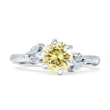 Round Beaded Marquise Vintage Style Cubic Zirconia Engagement Ring 925 Sterling Silver