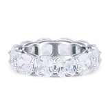 Cushion Cut Eternity Band