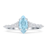 Art Deco Marquise Vintage Style Cubic Zirconia Ring 925 Sterling Silver