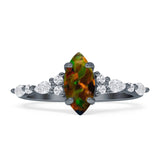 Art Deco Marquise Vintage Style Cubic Zirconia Ring 925 Sterling Silver