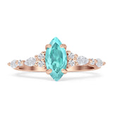 Art Deco Marquise Vintage Style Cubic Zirconia Ring 925 Sterling Silver