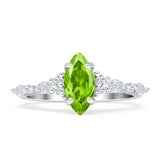 Art Deco Marquise Vintage Style Cubic Zirconia Ring 925 Sterling Silver