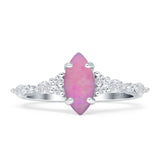 Art Deco Marquise Vintage Style Cubic Zirconia Ring 925 Sterling Silver