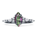 Art Deco Marquise Vintage Style Cubic Zirconia Ring 925 Sterling Silver