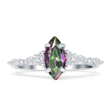 Art Deco Marquise Vintage Style Cubic Zirconia Ring 925 Sterling Silver