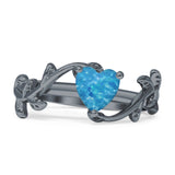 Heart Promise Ring Cubic Zirconia 925 Sterling Silver