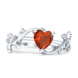 Heart Promise Ring Cubic Zirconia 925 Sterling Silver